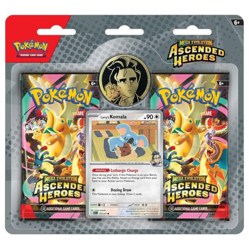 Ascended Heroes Larry's Komala coin booster 2-pack (sealed)