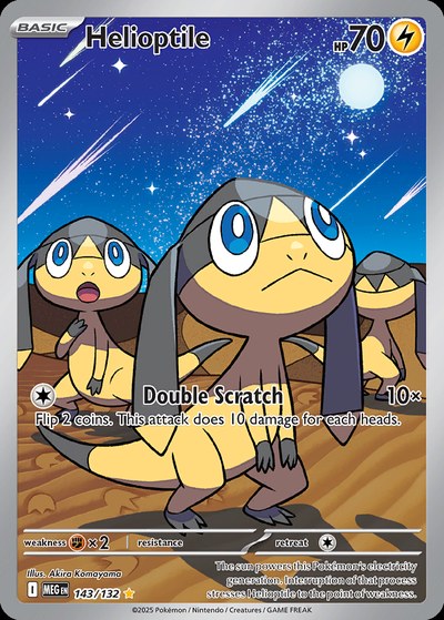 Helioptile 143/132 — Mega Evolution — Illustration Rare