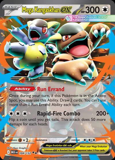 Mega Kangaskhan ex 104 — Mega Evolution — Double Rare
