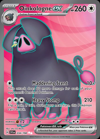 Oinkologne ex 234/198 — Scarlet Violet Base — Ultra Rare (Full Art)