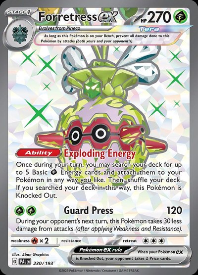 Forretress ex 230/193 — Paldea Evolved — Ultra Rare (Full Art)