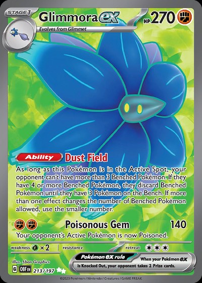 Glimmora ex 213/197 — Obsidian Flames — Ultra Rare (Full Art)