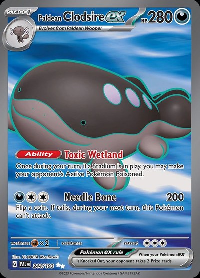 Paldean Clodsire ex 244/193 — Paldea Evolved — Ultra Rare (Full Art)