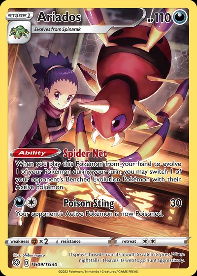 Karen's Ariados TG09/TG30 — Brilliant Stars — Ultra Rare (Full Art)