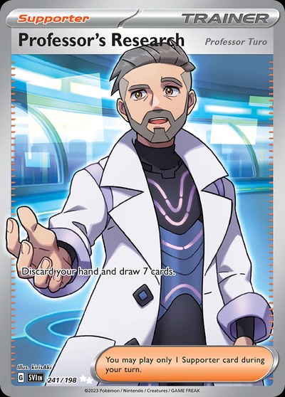 Professor's Research (Professor Turo) 241/198 — Scarlet Violet Base — Ultra Rare (Full Art)