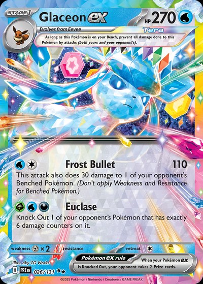 Glaceon ex 026/131 — Prismatic Evolutions — Double Rare