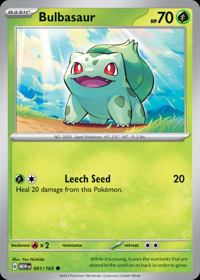 Bulbasaur [Cosmos Holo] 1 — Pokémon 151 — Cosmos