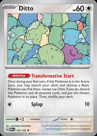 Ditto 132 — Pokémon 151 — Holo
