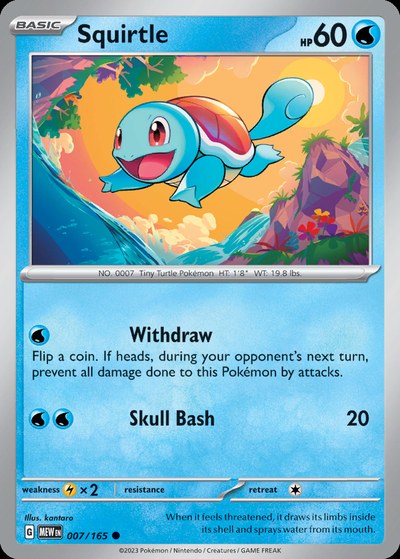Squirtle [Cosmos Holo] 7 — Pokémon 151 — Cosmos