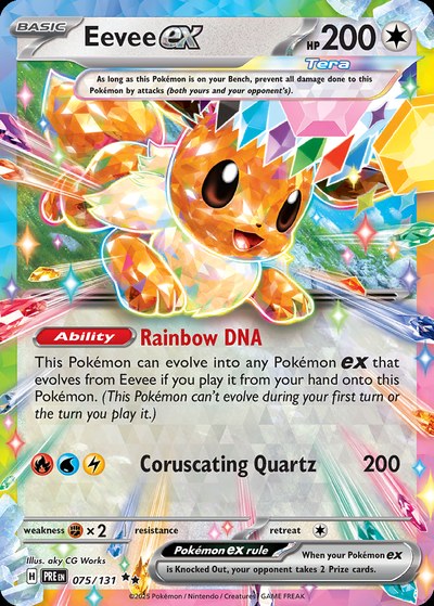 Eevee ex (Stamped Promo) 75 — Prismatic Evolutions — Stamped Promo