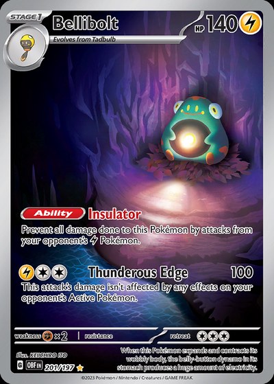 Bellibolt 201 — Obsidian Flames — Holo