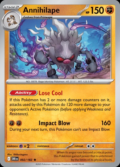 Annihilape 92 — Destined Rivals — Holo Rare