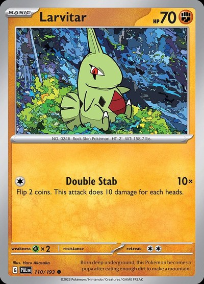 Larvitar 110 — Paldea Evolved — Cosmos Holo