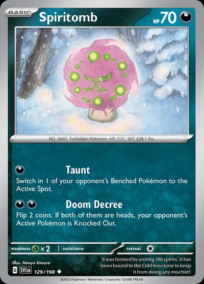 Spiritomb 129 — Scarlet Violet Base — Cosmos Holo