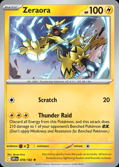 Zeraora 078 — Destined Rivals — Holo Rare