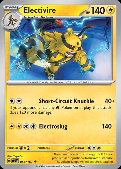 Electivire 054 — Temporal Forces — Reverse Holo