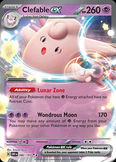 Clefable ex 082 — Obsidian Flames — Ultra Rare