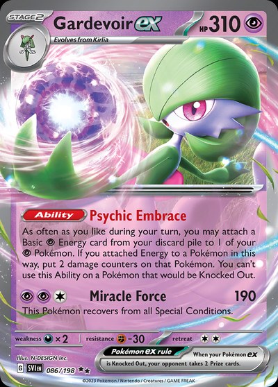 Gardevoir ex 086/198 — Scarlet Violet Base — Ultra Rare