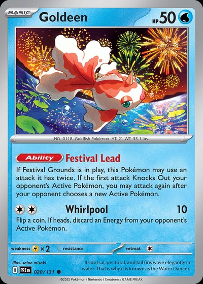Goldeen 020 — Prismatic Evolutions — Reverse Holo