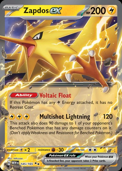 Zapdos ex 145/165 — Pokémon 151 — Double Rare
