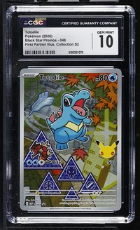 Totodile #048 Black Star Promo First Partner Collection CGC Gem Mint 10 Pokemon Graded Slab — front