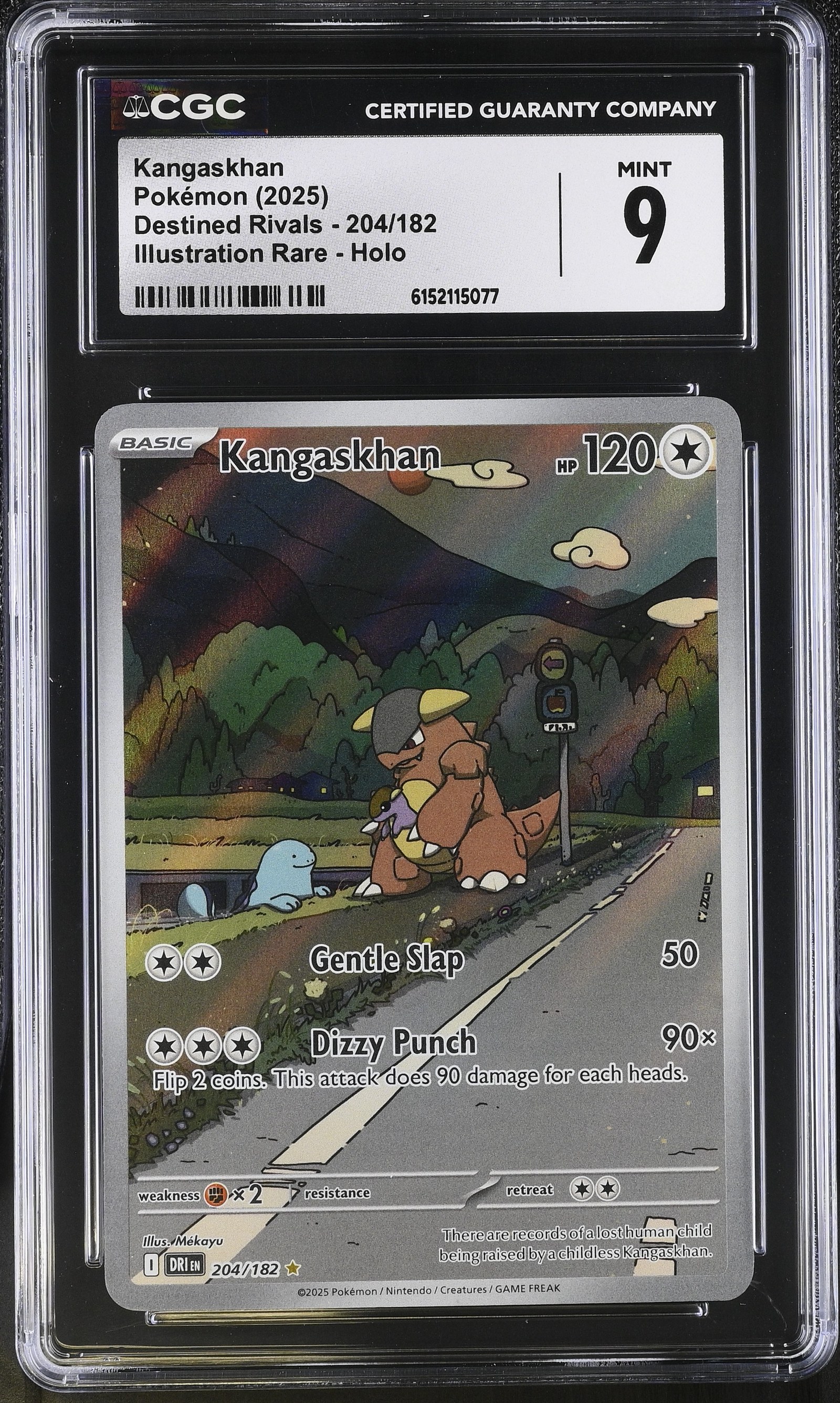 Kangaskhan #204/182 Destined Rivals CGC Mint 9 Pokemon Graded Slab — front