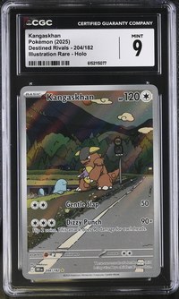 Kangaskhan #204/182 Destined Rivals CGC Mint 9 Pokemon Graded Slab — front