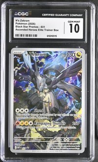 N's Zekrom #031 Black Star Promos CGC Gem Mint 10 Pokemon Graded Slab — front