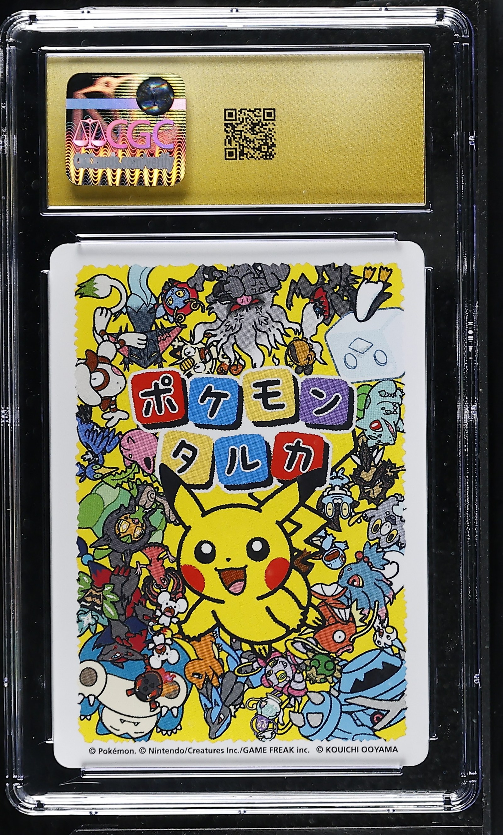 Dedenne Japanese Taruka CGC Pristine 10 Pokemon Graded Slab — back