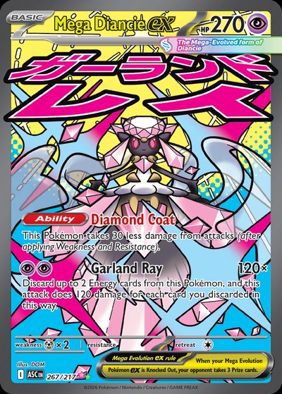 Mega Diancie ex 267 — Ascended Heroes — Holo