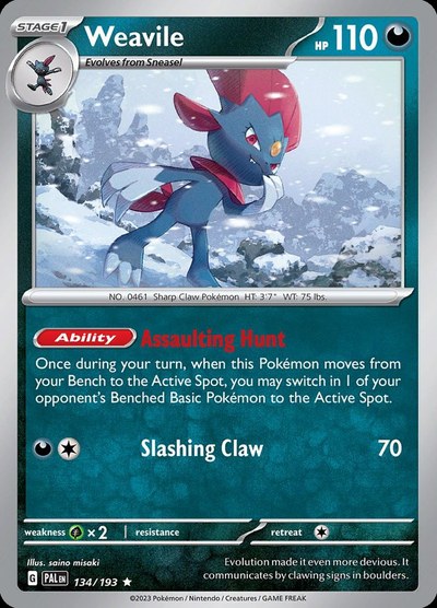 Weavile 134/193 — Paldea Evolved — Holo