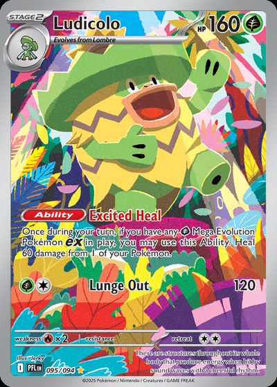 Ludicolo 95 — Phantasmal Flames — Holo
