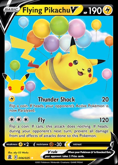 Flying Pikachu V 6 — Celebrations — Holo
