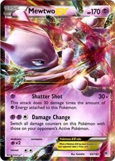 Mewtwo EX 62 — Breakthrough — Moderately Played — Pokémon Card