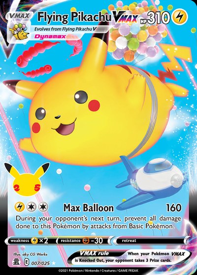 Flying Pikachu VMAX 7 — Celebrations — Holo