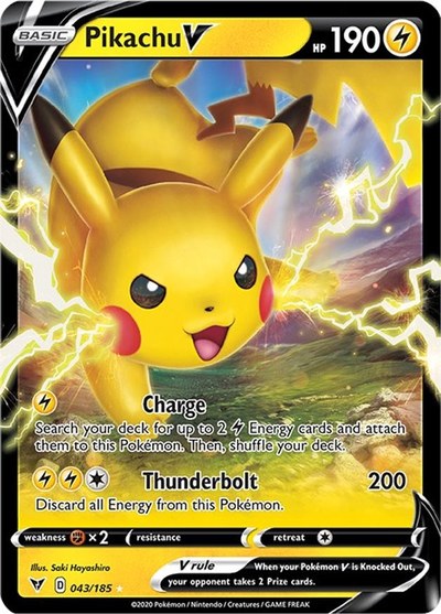 Pikachu V 43 — Vivid Voltage — Holo — Pokémon Card